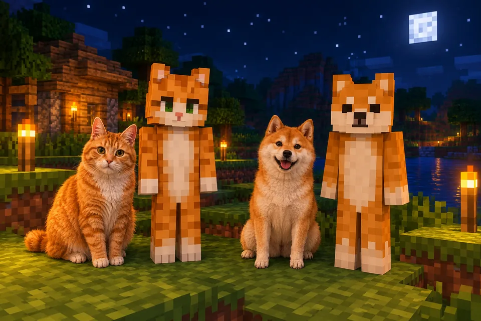 How to make a Minecraft skin of your pet (dog, cat, bird and more)