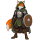 Rusty as block pixel art